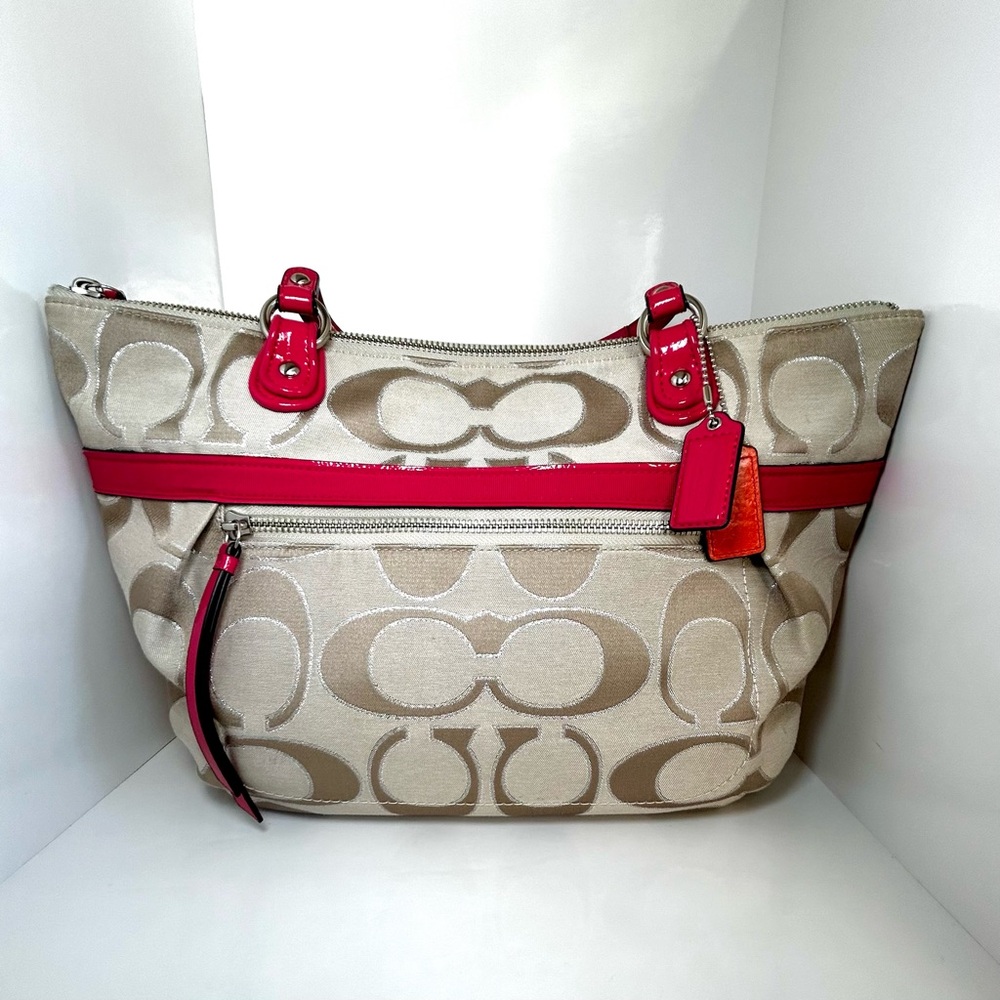 Coach Y2K Signature Canvas Casual Shoulder Tote Bag, Excellent Condition